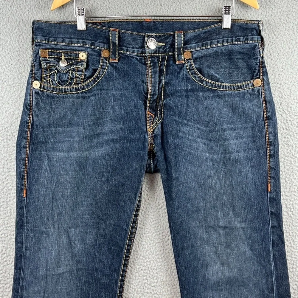 VTG Y2K True‎ Religion Ricky Big T Jeans Men's Sz 36 Seat 34 Meas. 38x32 USA